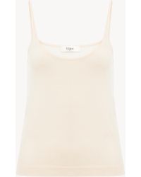Chloé - Thin-strap Tank Top In Superfine Wool Knit - Lyst