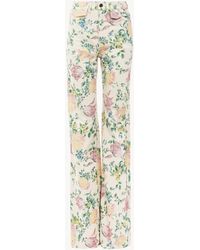 Chloé - Hoch taillierte ausgestellte Jeans aus Denim - Lyst
