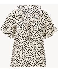 Chloé - Short-Sleeve Ruffle Top - Lyst