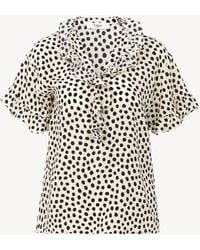 Chloé - Short-Sleeve Ruffled Top - Lyst