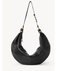 Chloé - Bolso Hobo Bracelet Bag Grande De Cuero Granulado Negro 100% Piel De Ternera - Lyst