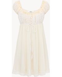 Chloé - Short-Sleeve Mini Dress - Lyst