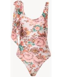 Chloé - Knotted-Strap One-Piece Swimsuit - Lyst