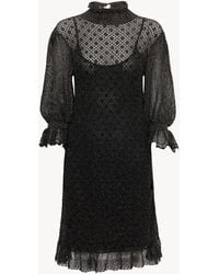 Chloé - Ruffled Puff-Sleeve Mini Dress - Lyst