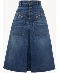 Chloé - Denim Skirts - Lyst