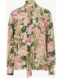 Chloé - Maxi Gathered Lavallière Blouse - Lyst