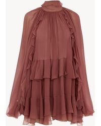 Chloé - Mini Cape Dress - Lyst