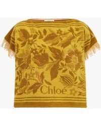 Chloé - Boat-Neck Logo Top - Lyst
