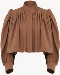 Chloé - Gathered Boule Jacket - Lyst