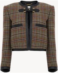 Chloé - Collarless Cropped Boxy Jacket - Lyst