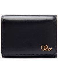 Chloé - Portafoglio Trifold Piccolo Iconic Con Taschino Portamonete - Lyst