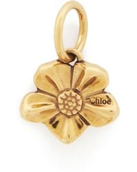 Chloé - Alphabet Flower Charm In Brass - Lyst