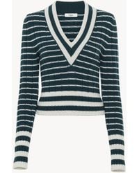 Chloé - メリノウールニット製Vネック フィットセーター 婦人向け グリーン サイズ ウール 100 - Lyst