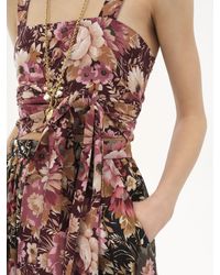 Chloé - Cropped Front-tie Tank Top In Crêpe De Chine - Lyst