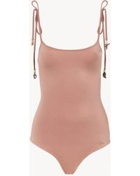 Chloé - Knotted-Strap One-Piece Swimsuit 80% Polyamide, 20% Elastane - Lyst