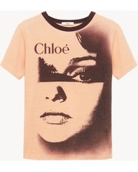 Chloé - コットンジャージー製クルーネック ロゴTシャツ - Lyst