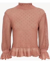 Chloé - Ruffled Puff-Sleeve Jumper - Lyst