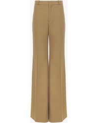 Chloé - ウールグレインドプードル製フレアテーラード パンツ 婦人向け ブラウン サイズ ウール 100 - Lyst