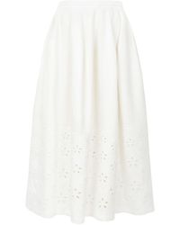 Chloé - Embroidered Mid-length Skirt - Lyst
