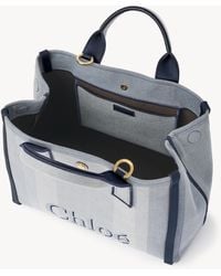 Chloé - Chloé Carry Tote Bag In Canvas - Lyst