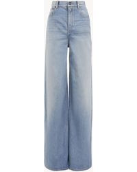 Chloé - Hoch taillierte Denim-Jeans mit weitem Bein - Lyst
