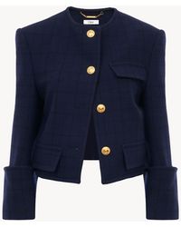 Chloé - Boxy Collarless Jacket - Lyst