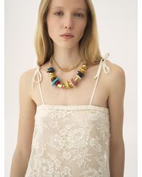 Chloé - Robe longue à fines bretelles en dentelle brodée - Lyst