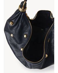 Chloé - Large Bracelet Hobo Bag In Grained Leather With Studs - Lyst