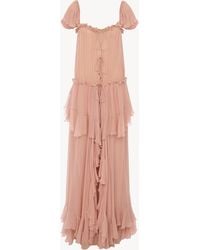 Chloé - Long Ruffled Dress - Lyst