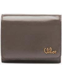 Chloé - Portafoglio Trifold Piccolo Iconic Con Taschino Portamonete - Lyst