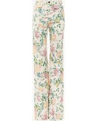Chloé - Vaqueros Acampanados De Talle Alto Y Tejido Vaquero Azul 100% Algodón - Lyst