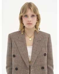 Chloé - Tailored Jacket In Prince Of Wales Wool - Lyst