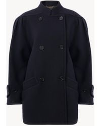 Chloé - High-Neck Double-Breasted Coat - Lyst