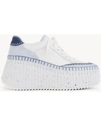Chloé - Namaウェッジ スニーカー 婦人向け ブルー サイズ 牛革 100 - Lyst