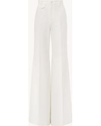 Chloé - High-Rise Flared Pants - Lyst
