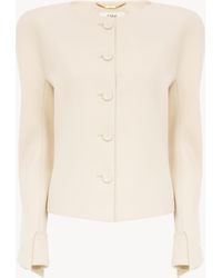 Chloé - Collarless Fitted Jacket - Lyst