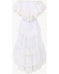 Chloé - Long Ruffled Dress - Lyst