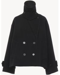 Chloé - Oversized Short Coat In Wool - Lyst