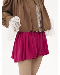 Chloé - Mini Bloomer Shorts In Silk Charmeuse - Lyst