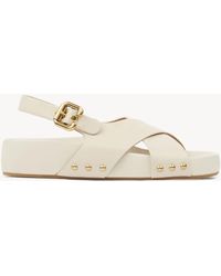 Chloé - Maeサンダル 婦人向け ベージュ サイズ 牛革（カーフ） 100 - Lyst