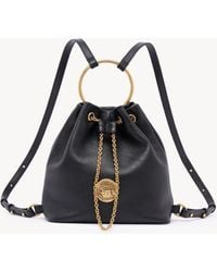 Chloé - Small Bracelet Backpack In Grained Leather - Lyst