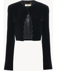 Chloé - Giacca Spencer Con Bordo Ondulato - Lyst