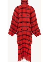 Chloé - Double-Breasted Oversized Long Coat - Lyst