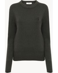Chloé - メリノウールニット製ロゴ セーター 婦人向け グリーン サイズ ウール 100 - Lyst