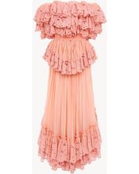 Chloé - Ruffled Long Dress - Lyst