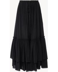 Chloé - Ruffled Long Skirt - Lyst