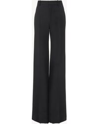 Chloé - ウールグレインドプードル製ハイライズ フレアパンツ 婦人向け ブラック サイズ ウール 100% Horn Bubalus Bubalis, Farmed, Coo India - Lyst
