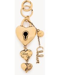Chloé - Symbols Multiple Hearts Key Ring Bag Charm - Lyst
