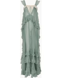 Chloé - Sleeveless Layered Long Dress - Lyst