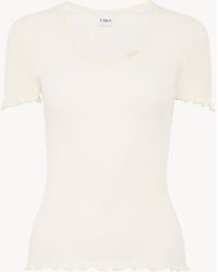 Chloé - Scoop-Neck Fitted T-Shirt - Lyst